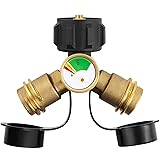 SHINESTAR Propane Tank Splitter with Gauge, Propane
