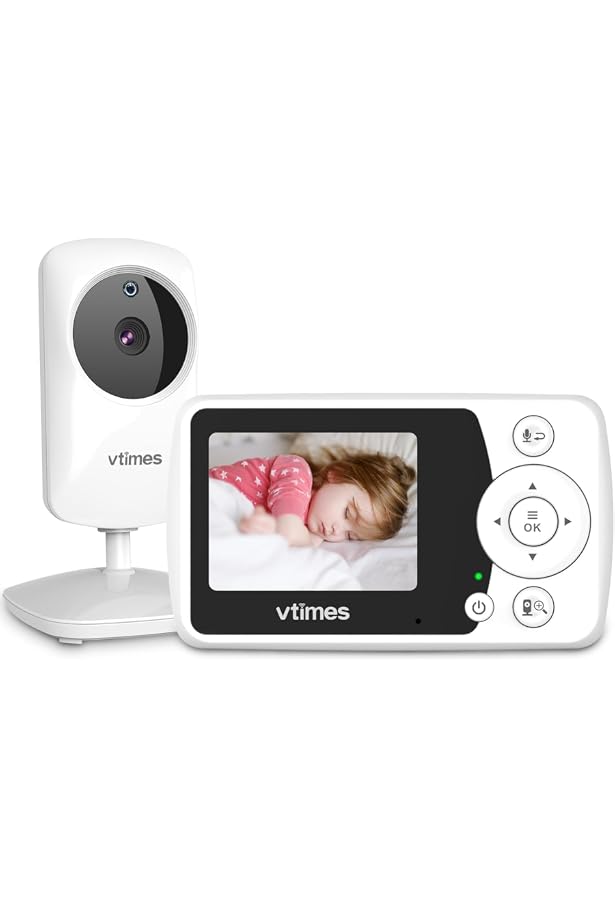 Nannio-Connect Monitor Inteligente Para Bebé Con Pantalla Táctil De 5'', Cámara HD WiFi, Visión Nocturna Clara, Sensor De Temp., Pan Tilt Zoom Completamente Remoto, Audio De 2 Vías, Aplicación