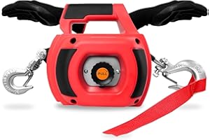 FITHOIST Portable Drill Winch1500 LBS, 1/4" Heavy-Duty Steel Cable Rope 40 FT | Wire Rope Upgrade