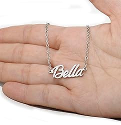 Aoloshow Stephanie Name Pendant Necklace Nameplate
