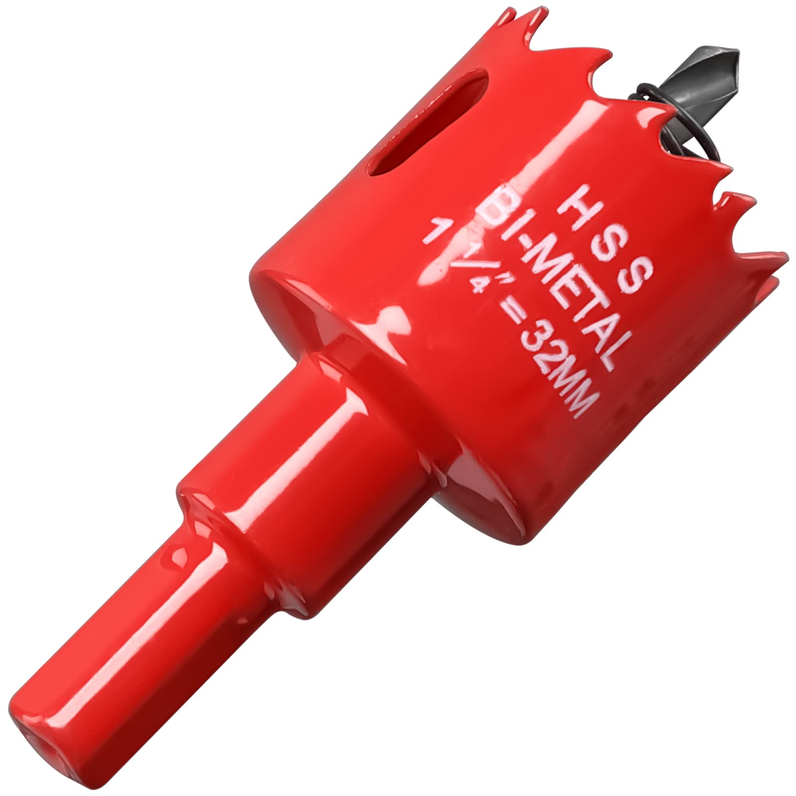 32mm Hole Saw for Wood, HSS Bi-Metal Hole Cutter for Pipe Vent, Separate Drill Bit with Hex Shank, ideal for Cutting Plasterboard, Timber, Perspex and Plastic — image 1
