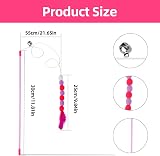 Cobee Cat Feather Toys Soft Wand Toy with Bell Pompom 80 cm Cat Teaser view 4
