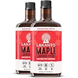 Lakanto Sugar Free Maple Syrup - Monkfruit Sweetener, Keto Diet Friendly, Vegan, 1g Net Carbs, Pancakes, Waffles, Oatmeal, Co