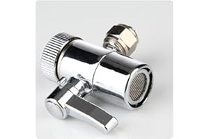 Malida diverter valve for counter top Water Filters Faucet Adapter, 1/2 inch female thread with push on 1/4 inch tubing.