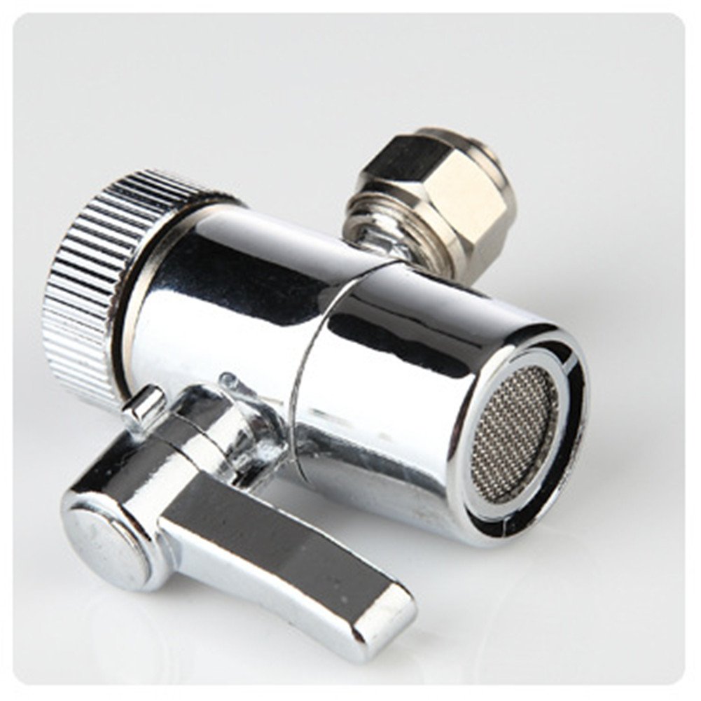 Photo 1 of Malida diverter valve for counter top Water Filters Faucet Adapter, 1/2 inch female thread with push on 1/4 inch tubing.
