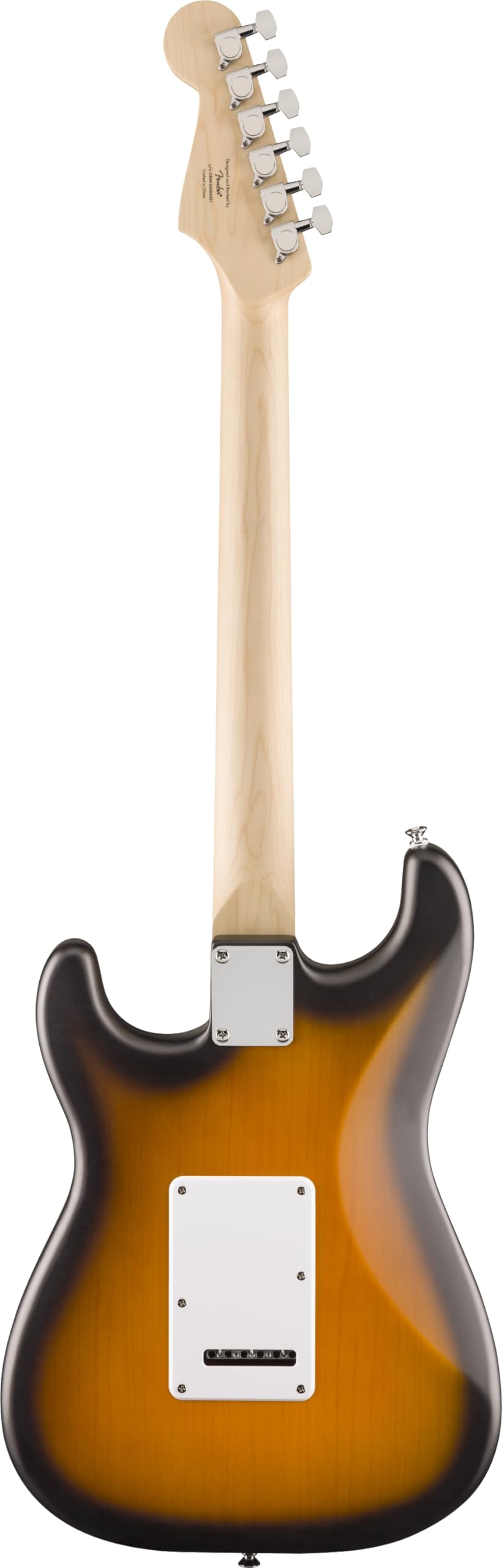 Squier by Fender Debut Collection Stratocaster E-Gitarre, Laurel-Griffbrett, Weißes Schlagbrett, 2-Farb-Sunburst 7