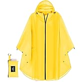 YOOTUKL Unisex Hooded Rain Poncho, Waterproof Raincoat Jacket with pocket for Adult, Rain Coat for Outdoor Activities