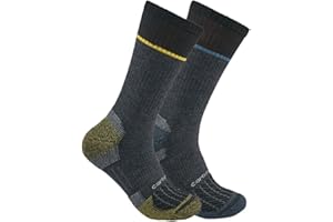 Carhartt mens Force Midweight Steel Toe Sock 2 PackSocks