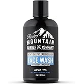 Men's Daily Face Wash - Made in Canada - With Jojoba Oil, Argan Oil, Chamomile Floral Water and Aloe Vera – Unscented - 8 oz 