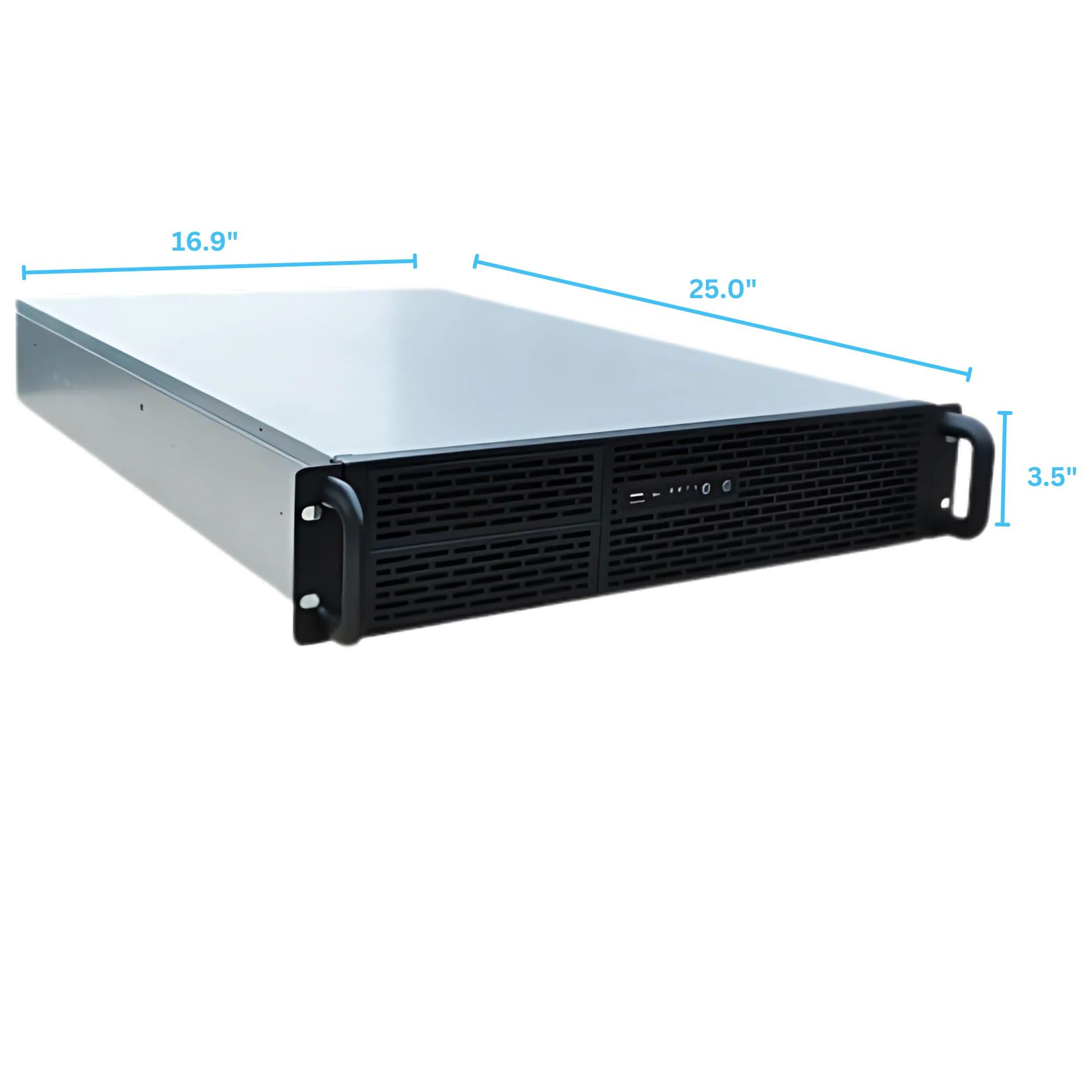 RackOwl 2U Server Chassis, Rackmount Server Case; 8X HDD Bays (6 * 3.5