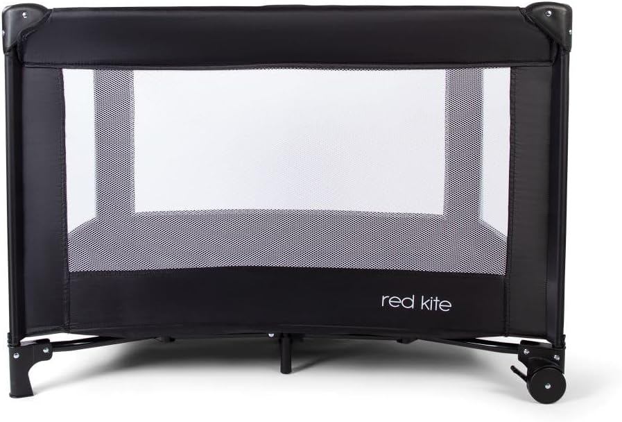 Red Kite Black Sleep Tight Travel Cot - Portable Baby Crib