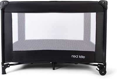 Red Kite Black Sleep Tight Travel Cot - Portable Baby Crib