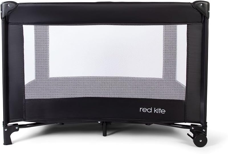 Red Kite Black Sleep Tight Travel Cot - Portable Baby Crib