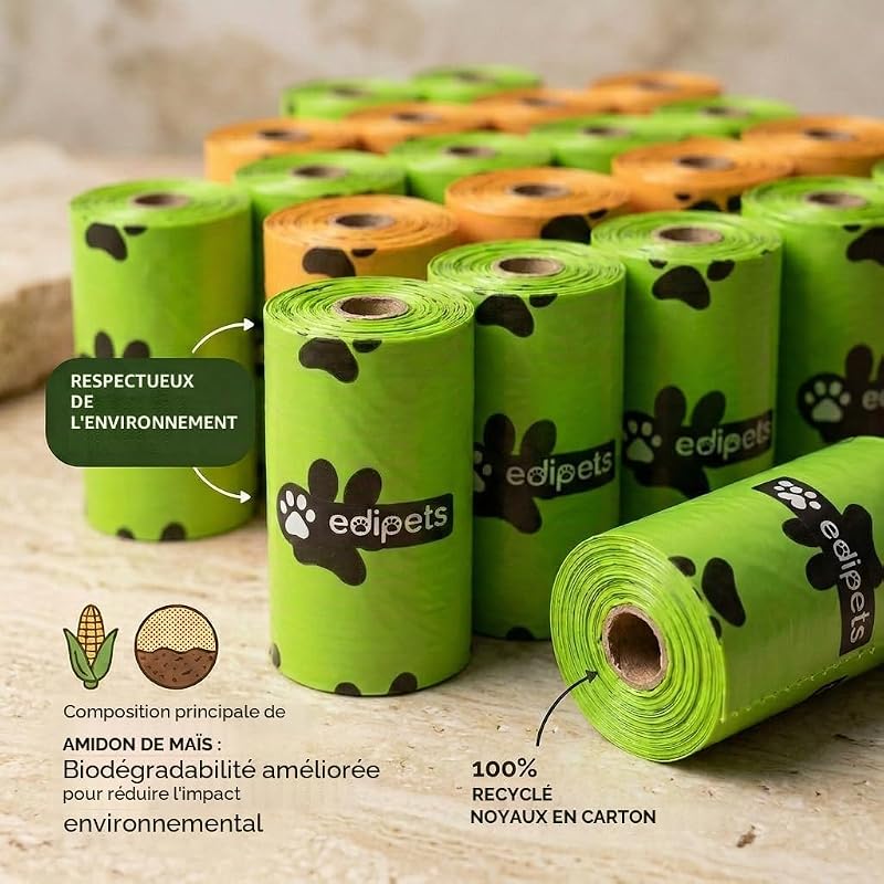 , Sac a Crottes Chien, 36 Rouleaux / 540 unités, Extra Épais, Étanche, Pour Chiens, Animaux de Compagnie, non Parfumés (36 Rouleaux / 540 unités)