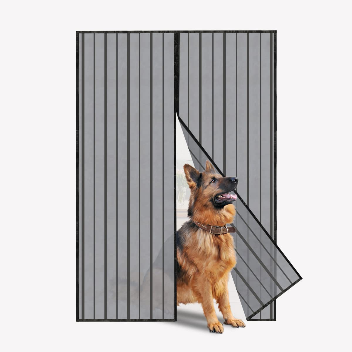 Sekey Magnetic Fly Screen Balcony Door, No Drilling, Door Curtain, Fly Protection, Sliding Door, Insect Protection, Curtain Door Thanks to Easy Assembly, 160 x 240 cm, Black