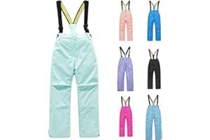Snow Pants for Kids Fleece Waterproof Bib Pants Boys Girls Windproof Warm Insulated Snowboard Overalls Snowsuit