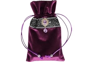 DOARLUO Milky Way Galaxy Tarot Cards Fabric Bag - 5 x 8 Inch Jewelry & Dice Pouch - Dungeons and Dragons Accessories, Travel & Gift Bag (Purple)