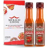 Mexico Lindo Chiltepin Hot Sauce Display, 5 fl oz, Pack of 2