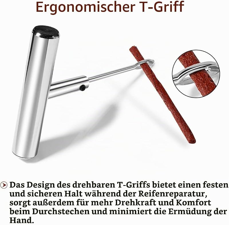 32-teiliges Reifenreparaturset, Auto Pannenset Pannenreparaturwerkzeug für Auto, Motorrad, Traktor, Wohnmobil