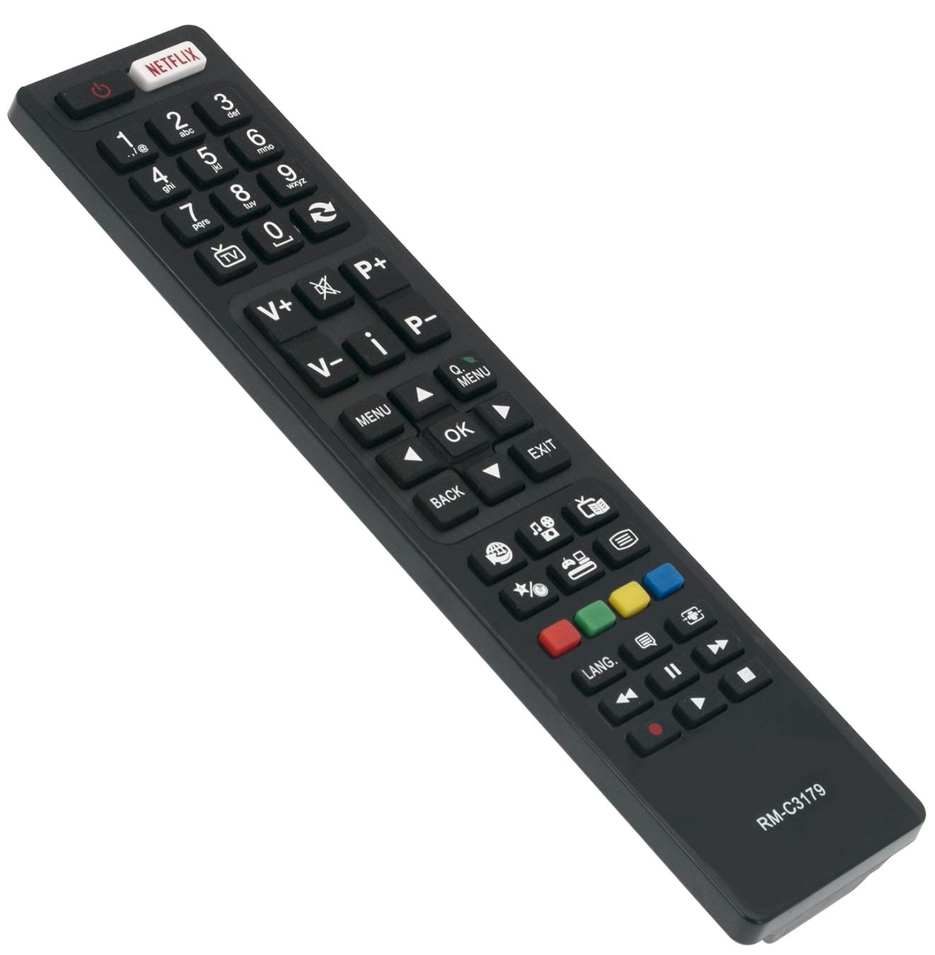 VINABTY RM-C3179 Replacement Remote Control Fit for JVC LED Smart HD TV LT-50C750 LT-40C755 LT-40C750