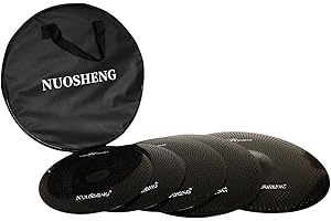 NUOSHENG Cymbal Set Low Volume Cymbal Pack Cymbal Set With Cymbal Bag Cymbal Felts "5 pieces 14""Hi-Hat"" + 16""Crash"" + 18""Crash"" + 20""Ride"" Black