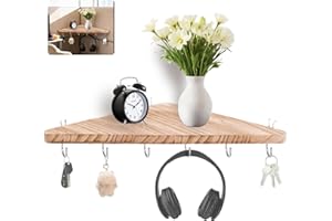 KJSEPHITELIAN Fabric Wall Cubicle corner shelf：15.7in wood triangle cubicile hanging shelves organization accessories fabric walls organizer for use in office cubicles office stylish decoration for women's desks