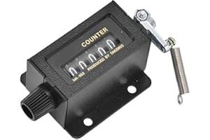 CHIWE Mechanical Counter, 5 Digit Counting Bale Counter Reset Function Glass Mirror Design Reliable Durable Clear Accurate for Printing for Machine for Industry