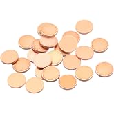 MECCANIXITY Stamping Blank Copper Round DIY Tags, 13mm/0.5" for Craft Decoration, Pack of 24
