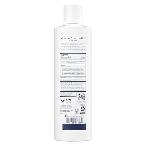 DOVE DAMAGE THERAPY DERMA SHAMPOO DRYNESS + ITCH FOR FLAKY SCALP WITH PYRITHIONE ZINC AND COCONUT OIL 12 FL OZ