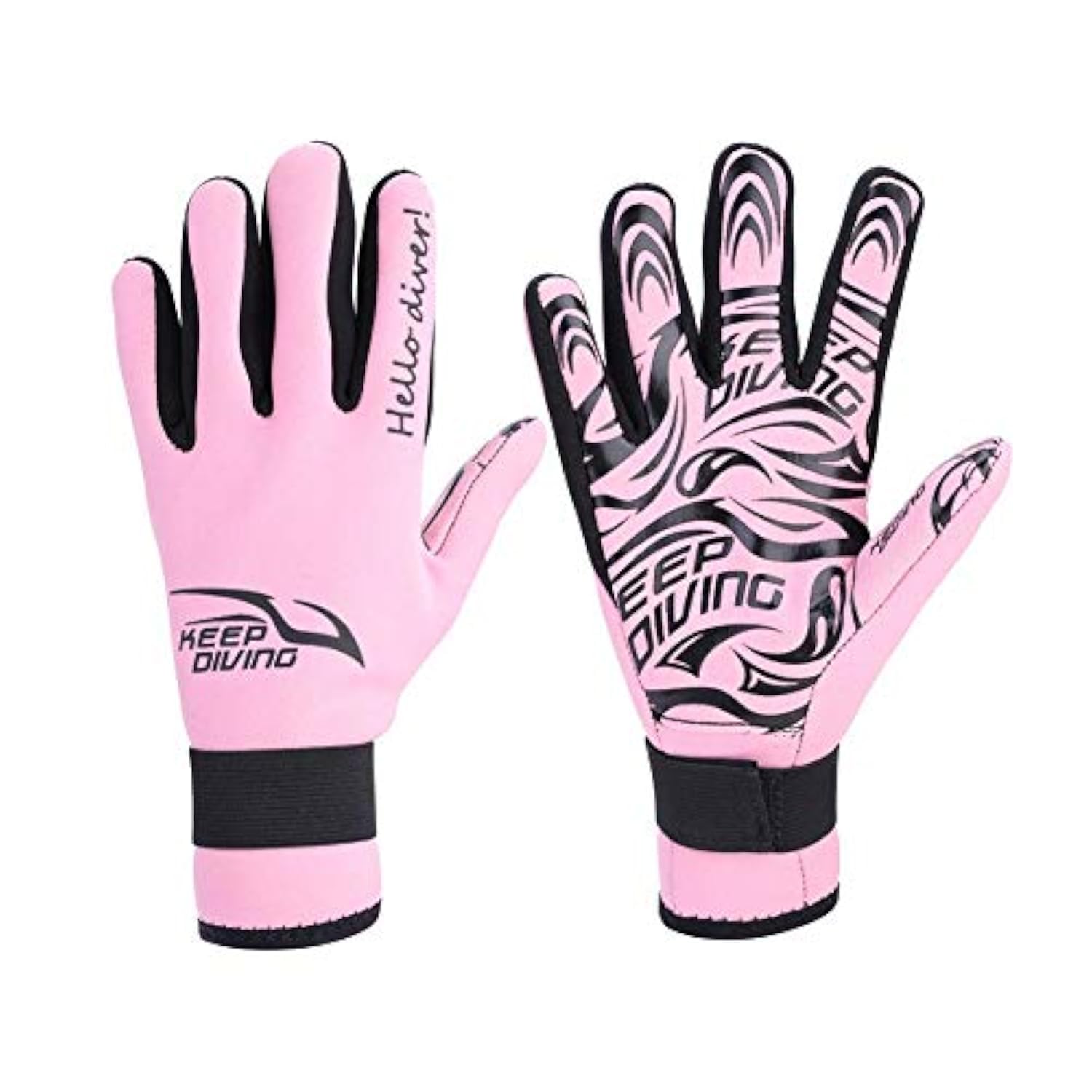 VGEBY1 2MM Neoprene Diving Gloves 5 Finger Diving Gloves for High Performance Water Sports Equipment Adult (S-Pink)