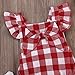 SAMIA DAVIS Newborn Infant Baby Girls Clothes Plaids Checks Romper Jumpsuit Bodysuit Outfits