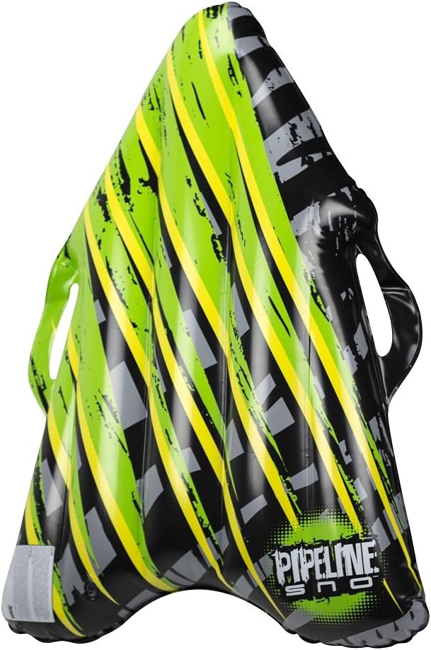 Lazer Sled Inflatable 1 Person Snow Tube Sled with 2 Grip Handles, 36” Inch Length
