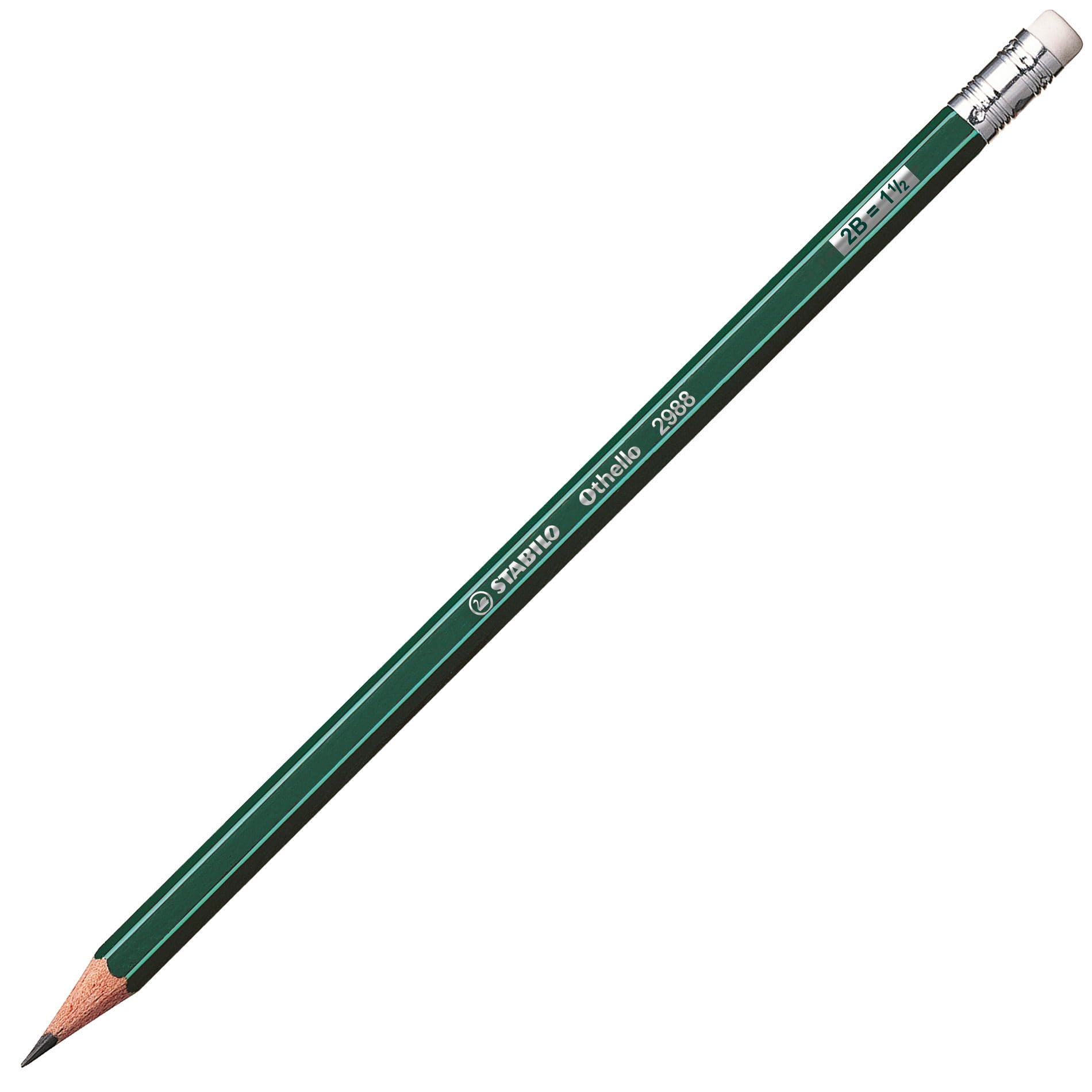 Othello Pencil 2B with Rubber Ferrule