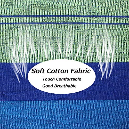 ValueHall Outdoor-weicher Baumwolle Stoff brasilianische Hängematte doppelte Breite 2 Person Reisen Camping Hängematte V7010 (Heißes Blau) – Bild 7