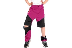 HARGLESMAN Boys Girls Cargo Pants Kids' Casual Outdoor Quick Dry Waterproof Hiking Climbing Convertible Trousers