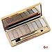 HAPPY CXL Women 9 Colors Waterproof Make UP Glitter Eyeshadow Palette with Brush