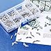 KISSITTY Assorted 8 Styles Antique Silver Plated Alloy Wing Charm Beads Spacers with Container Box for Jewelry Making About 240pcs/box