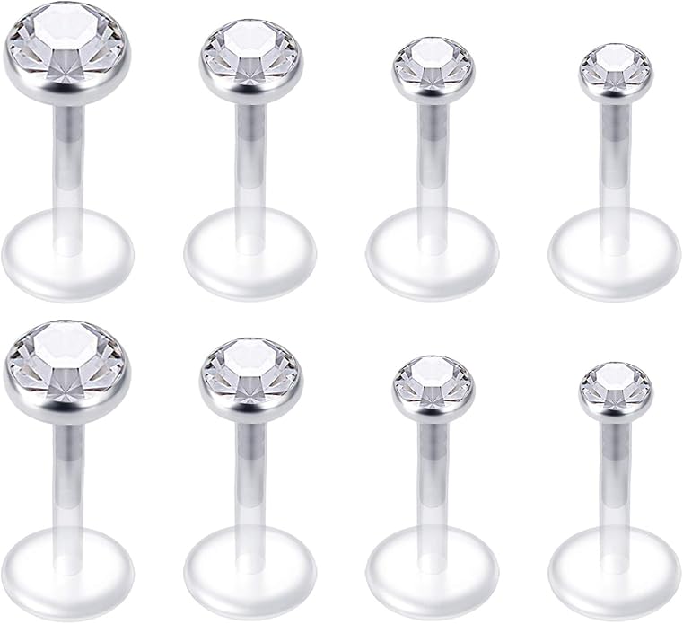 Lot 3 Anneaux Piercing Segment Clicker 16G/18G - Acier Chirurgical Zircon Helix Tragus Daith Septum Nez