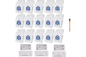 Hongfa Replacement Miele Vacuum Bag,15 Packs GN AirClean 3D Efficiency Dust Bag for Miele Vacuum Classic C1 Series, complete 