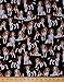 Cotton Beagles Dogs Puppy Puppies Pets Animals on Black Cotton Fabric Print by the Yard (gm-c4890-beagle)