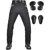 LOMENG Waterproof Armored Motorcycle Riding Pants Adventure Touring Motocross Cargo Trousers Versatile All Season Dual Sport