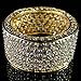 Niv's Bling - 18K Yellow Gold-Plated Cubic Zirconia 11mm Eternity Ring Size 10