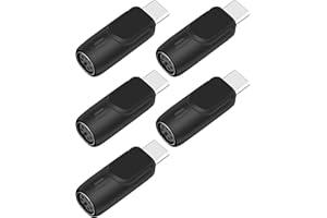GELRHONR USB C to PS2 Adapter, Type C Male to PS/2 Female Converter, Replacement Connector for PS-2 Mouse and Keyboard, 5 Pac