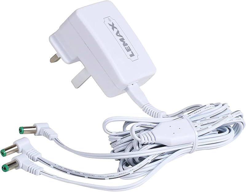 Lemax Power Adaptor 4.5V 550mA 3 Output UK Plug White