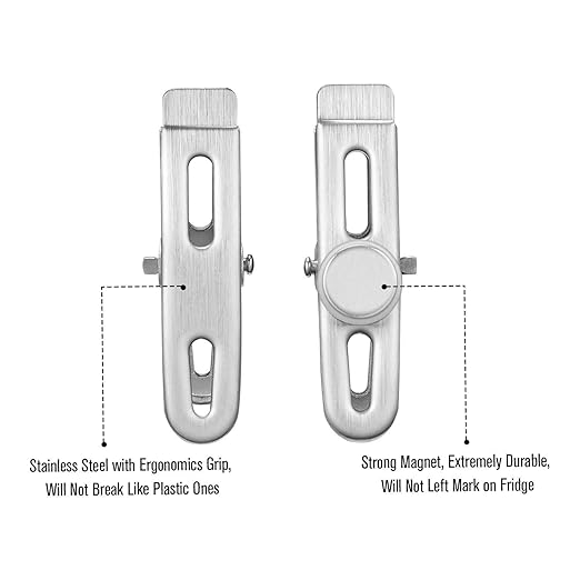 BIGBIGWORLD - 8 clips magnéticos de metal para nevera, ganchos ...