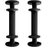 Kensui AdaptaBELL Adjustable Dumbbell Handles for Standard &amp; Olympic Plates | Plate-loaded pair fits 28 mm standard and 50 mm Olympic plates with flat ends that rest comfortably on your thighs.