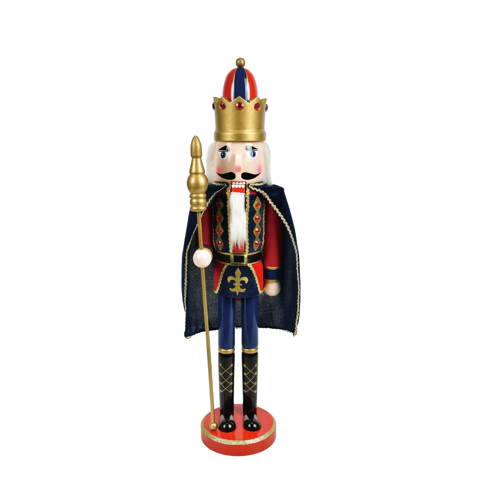 Photo 1 of *MINOR DAMAGE - USED - MISSING PARTS (MISSING THE LEGS)*
Jeco 24 Inch Nutcracker King with Cape