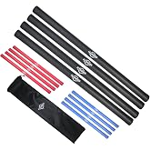 HXRROO Kali Sticks Martial Arts Foam Padded Escrima Sticks for Safe Practice Training and Sparring with Carry Bag Case - 4 Packs