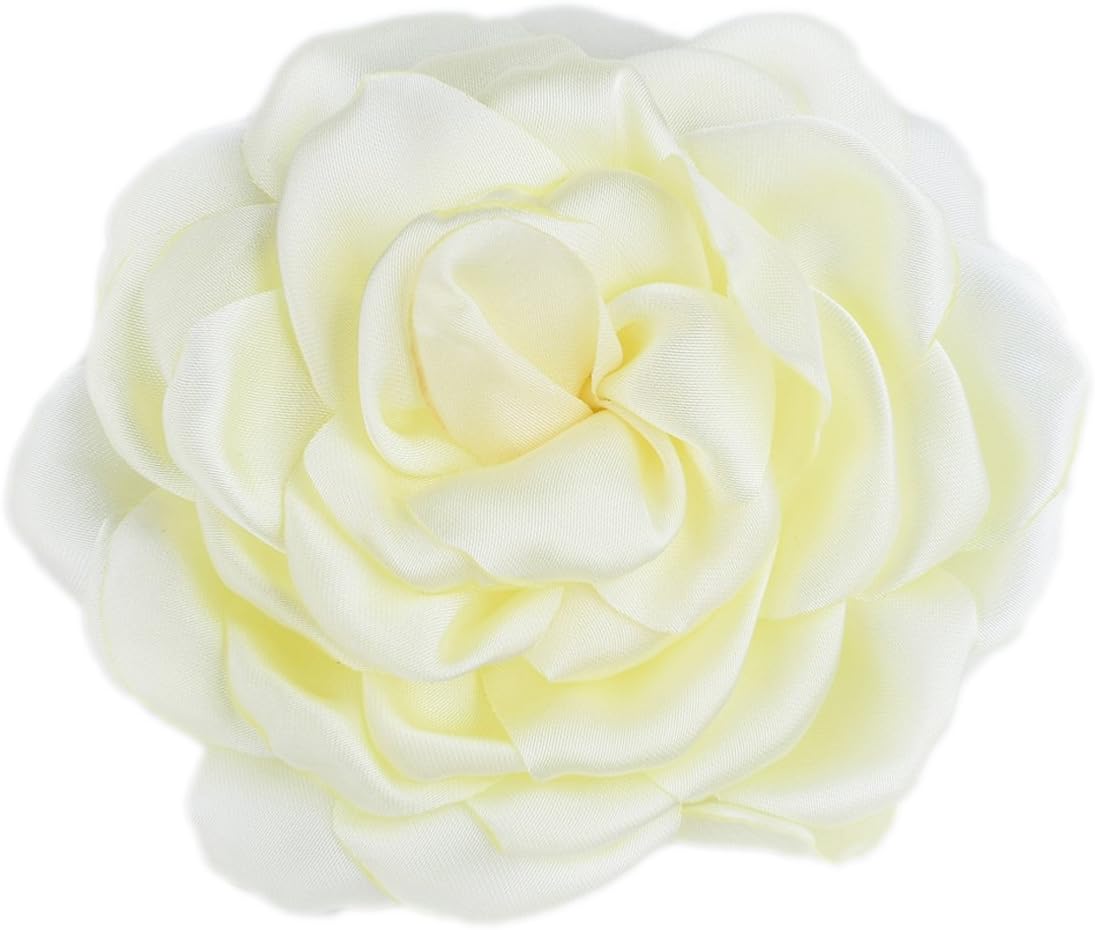 DDazzling Rose Hair Clip Satin Flower Fabric Flower Wedding Party Favors