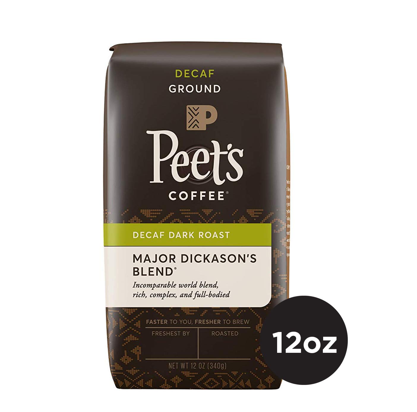 Peet's Coffee Decaf French Roast Dark Roast Ground Coffee